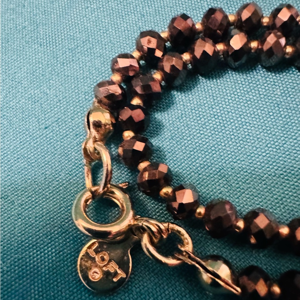 Dark Bronze Beaded Necklace - Picture 3 of 3